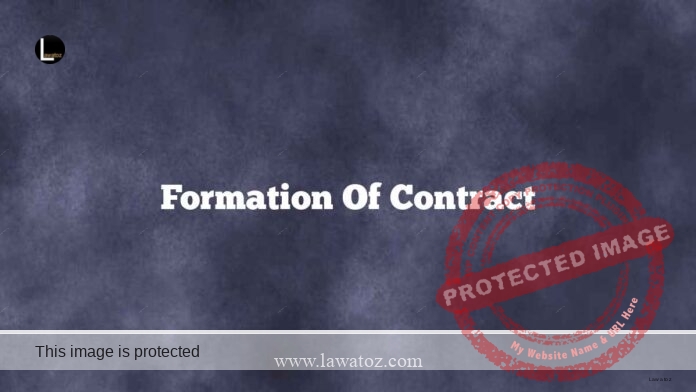 Formation of contract