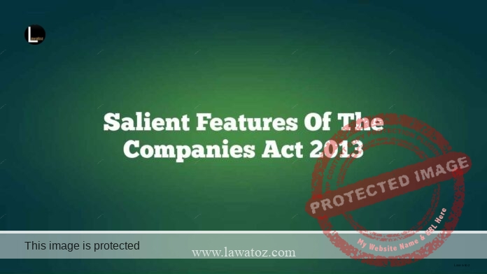 Salient features of the Companies Act 2013